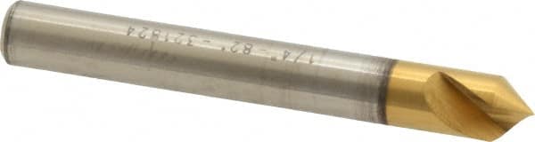 Melin Tool - 1/4" Head Diam, 1/4" Shank Diam, 1 Flute 82° Cobalt Countersink - Benchmark Tooling