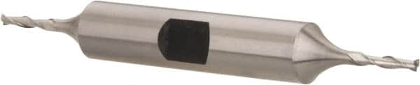 Hertel - 5/64", 5/16" LOC, 3/8" Shank Diam, 3-1/16" OAL, 2 Flute, Cobalt Square End Mill - Double End, Uncoated, Spiral Flute, 30° Helix, Centercutting, Right Hand Cut, Right Hand Flute - Benchmark Tooling