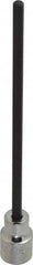 Proto - 3/8" Drive, 3/16" Hex Bit Socket - 6-3/32" OAL, 5" Bit Length, Long Hex Bit Socket - Benchmark Tooling