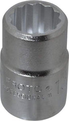 Proto - 13/16", 3/4" Drive, Standard Hand Socket - 12 Points, 2" OAL, Chrome Finish - Benchmark Tooling