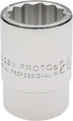 Proto - 3/4" Drive, Standard Hand Socket - 12 Points, 2-7/32" OAL, Satin Finish - Benchmark Tooling