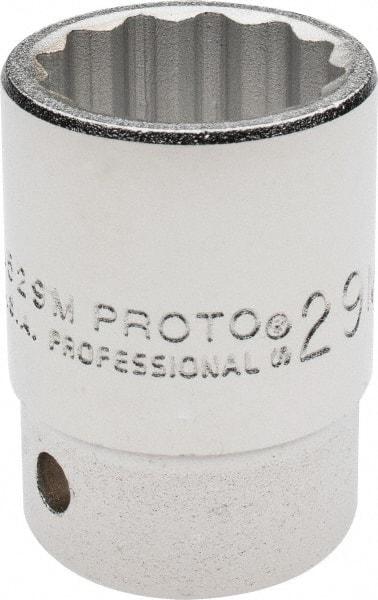 Proto - 3/4" Drive, Standard Hand Socket - 12 Points, 2-7/32" OAL, Chrome Finish - Benchmark Tooling