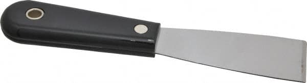 Stanley - 1-1/2" Wide Steel Putty Knife - Stiff, Nylon Handle, 7-1/2" OAL - Benchmark Tooling