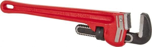 Proto - 18" Steel Straight Pipe Wrench - 2-1/2" Pipe Capacity - Benchmark Tooling