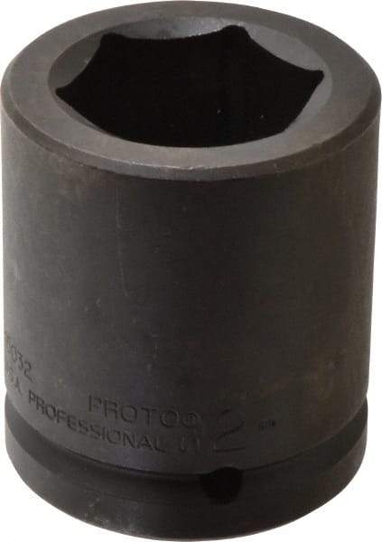 Proto - 1-1/2" Drive 2" Standard Impact Socket - 6 Points, 3-5/8" OAL - Benchmark Tooling