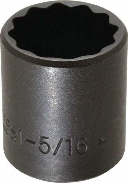 Proto - 1/2" Drive 1-5/16" Standard Impact Socket - 12 Points, 2" OAL - Benchmark Tooling