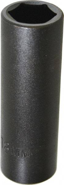 Proto - 1/2" Drive 18mm Deep Impact Socket - 6 Points, 3-1/4" OAL - Benchmark Tooling