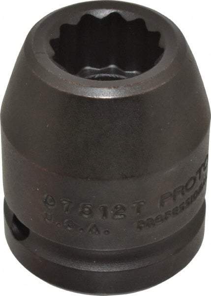 Proto - 3/4" Drive 3/4" Standard Impact Socket - 12 Points, 1-15/16" OAL - Benchmark Tooling