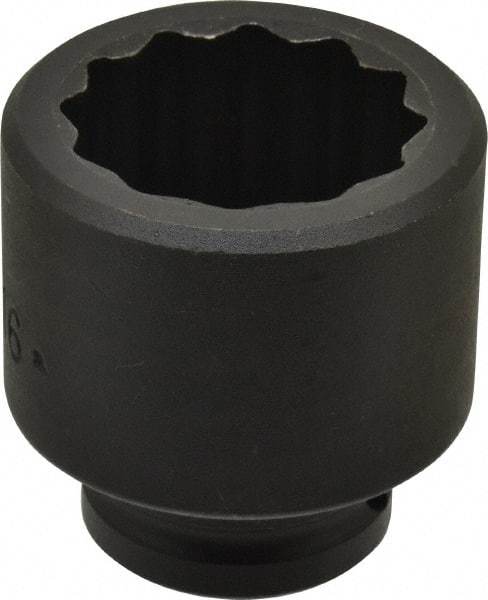 Proto - 3/4" Drive 1-11/16" Standard Impact Socket - 12 Points, 2-5/8" OAL - Benchmark Tooling