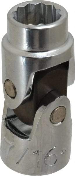 Proto - 7/16", 3/8" Drive, Standard Hand Socket - 12 Points, 1-3/4" OAL, Alloy Steel, Chrome Finish - Benchmark Tooling