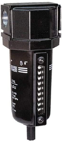 ARO/Ingersoll-Rand - 1/4" Port Coalescing Filter - Zinc Bowl, 175 Max psi, 8.2" High - Benchmark Tooling