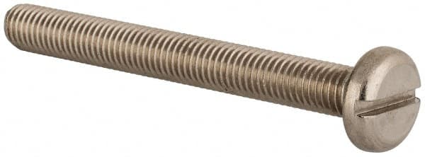 Value Collection - M10x1.50 Metric Coarse, 90mm Length Under Head Slotted Drive Machine Screw - Pan Head, Grade 18-8 & A2 Stainless Steel, Uncoated, Without Washer - Benchmark Tooling