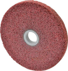 3M - 6" Diam, 1/2" Face Width, 1" Center Hole, Coarse Grade, Aluminum Oxide Deburring Wheel - Convolute, Hard Density 6 Grade, 6,000 RPM - Benchmark Tooling
