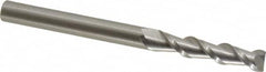 Kennametal - 1/4", 1-1/8" LOC, 1/4" Shank Diam, 3" OAL, 2 Flute, Solid Carbide Square End Mill - Single End, Uncoated, Spiral Flute, 45° Helix, Centercutting, Right Hand Cut, Right Hand Flute, Series AADF - Benchmark Tooling