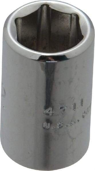 Proto - 11/32", 1/4" Drive, Standard Hand Socket - 6 Points, 7/8" OAL, Chrome Finish - Benchmark Tooling