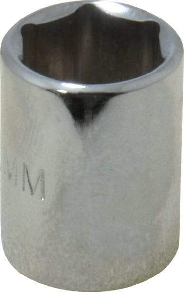Proto - 1/4" Drive, Standard Hand Socket - 6 Points, 7/8" OAL, Chrome Finish - Benchmark Tooling