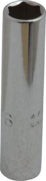Proto - 5/16", 1/4" Drive, Deep Hand Socket - 6 Points, 2" OAL, Chrome Vanadium, Chrome Finish - Benchmark Tooling