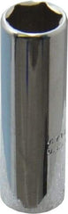 Proto - 7/16", 1/4" Drive, Deep Hand Socket - 6 Points, 2" OAL, Chrome Finish - Benchmark Tooling