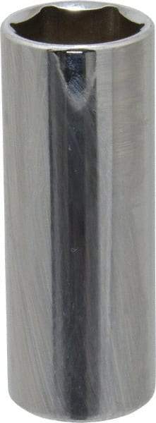 Proto - 9/16", 1/4" Drive, Deep Hand Socket - 6 Points, 2" OAL, Chrome Finish - Benchmark Tooling
