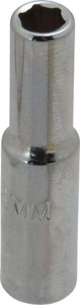 Proto - 1/4" Drive, Deep Hand Socket - 6 Points, 1-15/16" OAL, Chrome Finish - Benchmark Tooling