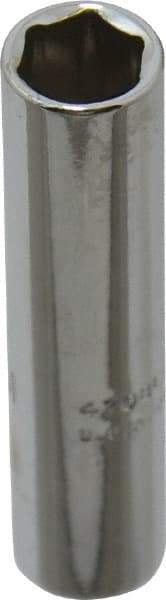 Proto - 1/4" Drive, Deep Hand Socket - 6 Points, 1-15/16" OAL, Chrome Finish - Benchmark Tooling