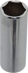 Proto - 1/4" Drive, Deep Hand Socket - 6 Points, 1-15/16" OAL, Chrome Finish - Benchmark Tooling