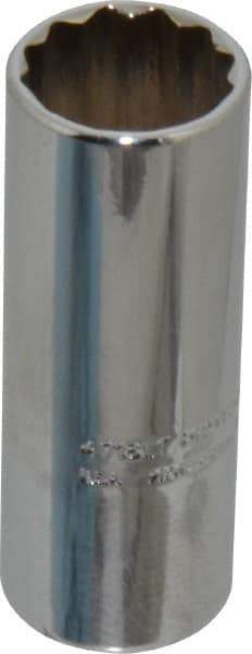 Proto - 9/16", 1/4" Drive, Deep Hand Socket - 12 Points, 2" OAL, Chrome Finish - Benchmark Tooling