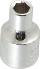 Proto - 1/4", 3/8" Drive, Standard Hand Socket - 6 Points, 1-3/32" OAL, Chrome Finish - Benchmark Tooling
