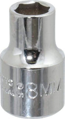 Proto - 3/8" Drive, Standard Hand Socket - 12 Points, 2-1/8" OAL, Chrome Finish - Benchmark Tooling