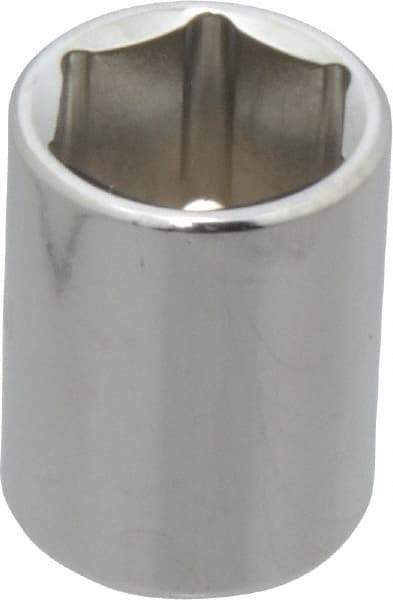 Proto - 3/8" Drive, Standard Hand Socket - 6 Points, 1-1/8" OAL, Chrome Finish - Benchmark Tooling