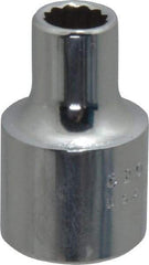 Proto - 1/4", 3/8" Drive, Standard Hand Socket - 12 Points, 1-3/32" OAL, Chrome Finish - Benchmark Tooling