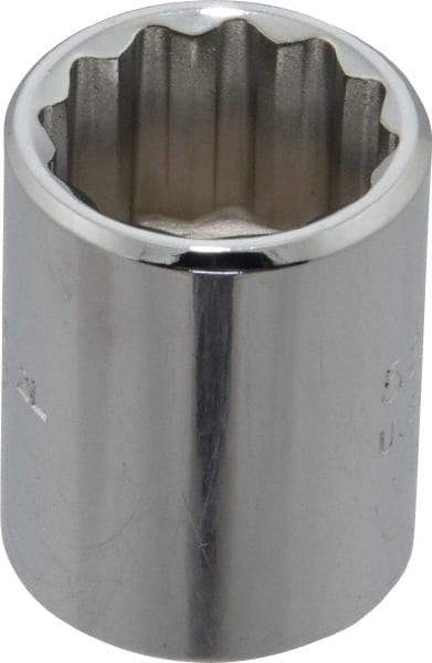 Proto - 5/8", 3/8" Drive, Standard Hand Socket - 12 Points, 1-1/8" OAL, Chrome Finish - Benchmark Tooling