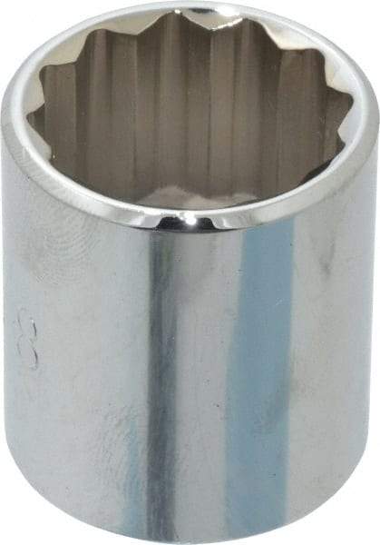 Proto - 7/8", 3/8" Drive, Standard Hand Socket - 12 Points, 1-5/16" OAL, Chrome Finish - Benchmark Tooling