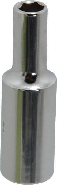 Proto - 1/4", 3/8" Drive, Deep Hand Socket - 6 Points, 2-1/8" OAL, Chrome Finish - Benchmark Tooling