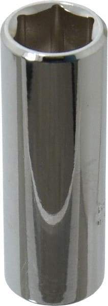 Proto - 1/2", 3/8" Drive, Deep Hand Socket - 6 Points, 2-1/8" OAL, Chrome Finish - Benchmark Tooling