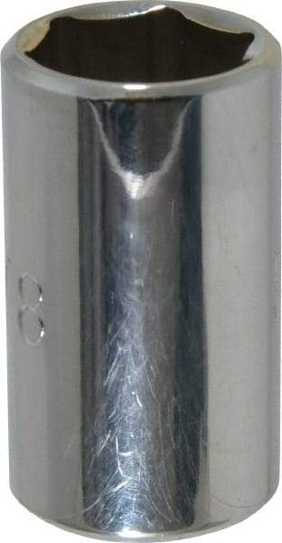 Proto - 5/8", 1/2" Drive, Standard Hand Socket - 6 Points, 1-1/2" OAL, Chrome Finish - Benchmark Tooling
