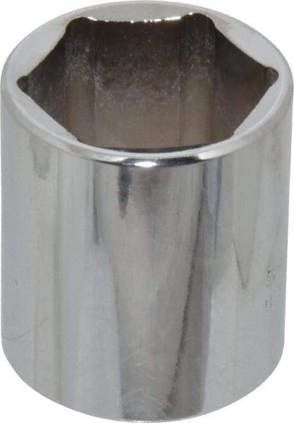 Proto - 1-3/16", 1/2" Drive, Standard Hand Socket - 6 Points, 1-3/4" OAL, Chrome Finish - Benchmark Tooling