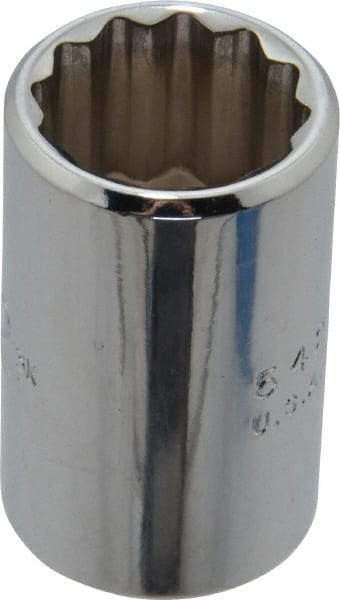 Proto - 21/32", 1/2" Drive, Standard Hand Socket - 12 Points, 1-1/2" OAL, Chrome Finish - Benchmark Tooling