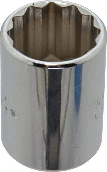 Proto - 13/16", 1/2" Drive, Standard Hand Socket - 12 Points, 1-1/2" OAL, Chrome Finish - Benchmark Tooling