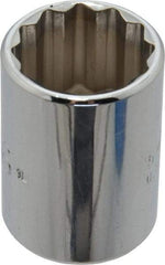 Proto - 13/16", 1/2" Drive, Standard Hand Socket - 12 Points, 1-1/2" OAL, Chrome Finish - Benchmark Tooling
