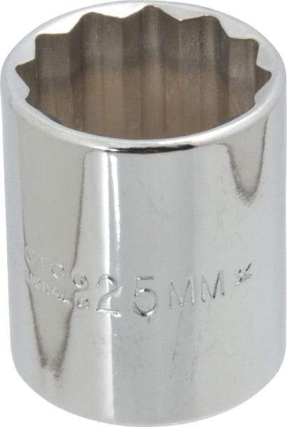 Proto - 1/2" Drive, Standard Hand Socket - 12 Points, 1-17/32" OAL, Chrome Finish - Benchmark Tooling