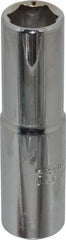 Proto - 9/16", 1/2" Drive, Deep Hand Socket - 6 Points, 3-1/4" OAL, Chrome Finish - Benchmark Tooling