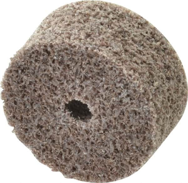 3M - 1" Diam, 1/2" Face Width, 3/16" Center Hole, Medium Grade, Aluminum Oxide Deburring Wheel - Unitized, Hard Density 7 Grade, 35,100 RPM - Benchmark Tooling