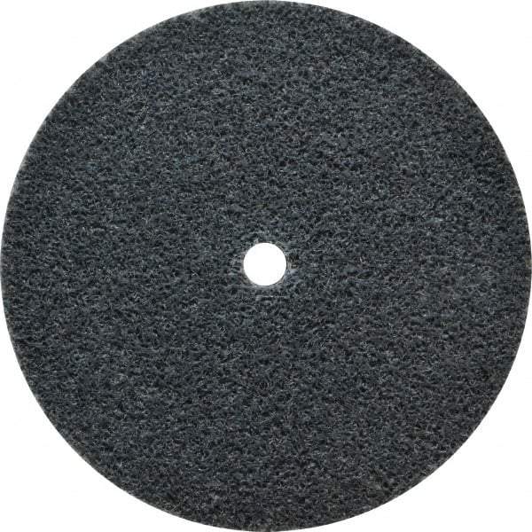 3M - 3" Diam, 1/4" Face Width, 1/4" Center Hole, Fine Grade, Silicon Carbide Deburring Wheel - Unitized, Soft Density 3 Grade, 12,100 RPM - Benchmark Tooling