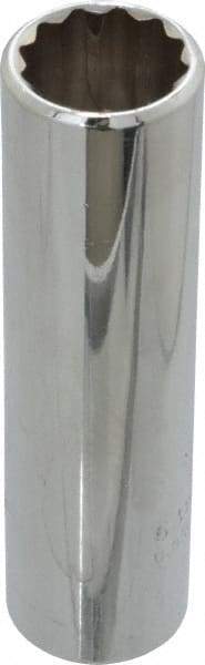 Proto - 5/8", 1/2" Drive, Deep Hand Socket - 12 Points, 3-1/4" OAL, Chrome Finish - Benchmark Tooling
