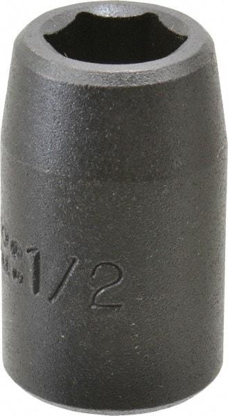 Proto - 1/2" Drive 1/2" Standard Impact Socket - 6 Points, 1-1/2" OAL - Benchmark Tooling