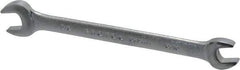 Proto - 5/16" x 3/8" Standard Open End Wrench - 5-1/8" OAL, Double End, Satin Finish, 15° Head Angle - Benchmark Tooling