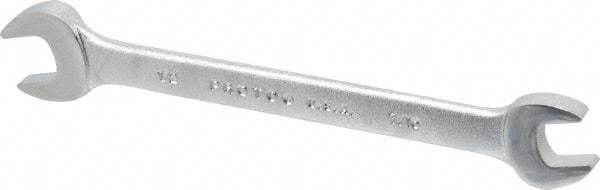 Proto - 7/16" x 1/2" Standard Open End Wrench - 6-3/8" OAL, Double End, Satin Finish, 15° Head Angle - Benchmark Tooling