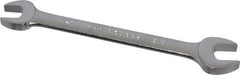 Proto - 1/2" x 9/16" Standard Open End Wrench - 7" OAL, Double End, Satin Finish, 15° Head Angle - Benchmark Tooling