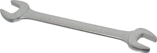 Proto - 13/16" x 7/8" Standard Open End Wrench - 10-1/8" OAL, Double End, Satin Finish, 15° Head Angle - Benchmark Tooling